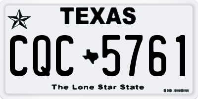 TX license plate CQC5761