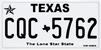TX license plate CQC5762