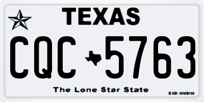 TX license plate CQC5763
