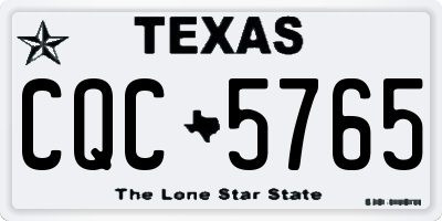 TX license plate CQC5765