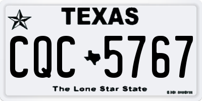 TX license plate CQC5767