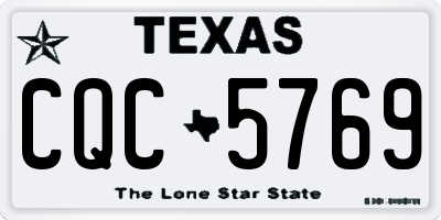 TX license plate CQC5769