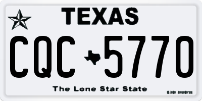 TX license plate CQC5770