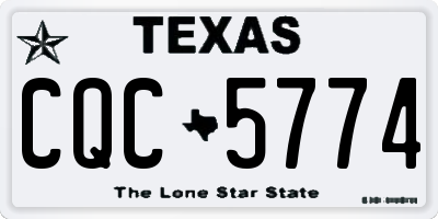 TX license plate CQC5774