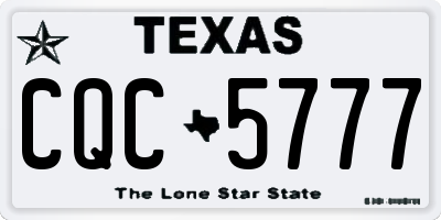 TX license plate CQC5777