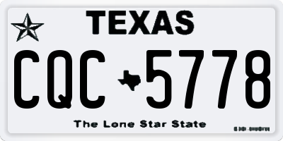 TX license plate CQC5778