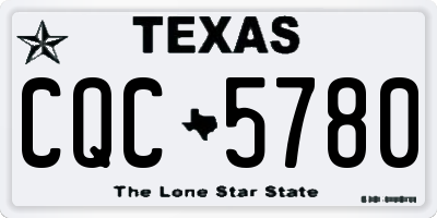 TX license plate CQC5780