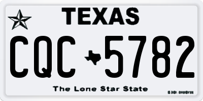 TX license plate CQC5782