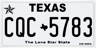 TX license plate CQC5783