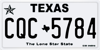 TX license plate CQC5784