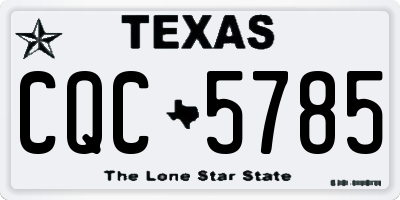 TX license plate CQC5785