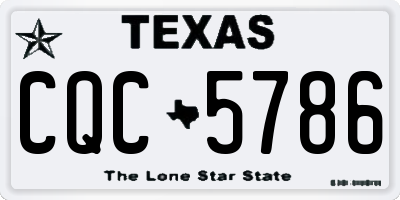 TX license plate CQC5786