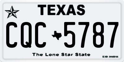 TX license plate CQC5787