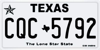 TX license plate CQC5792