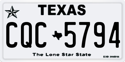 TX license plate CQC5794