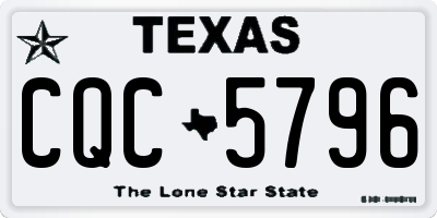 TX license plate CQC5796