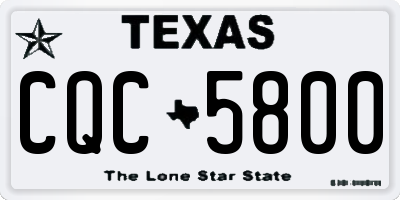 TX license plate CQC5800