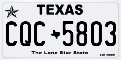 TX license plate CQC5803