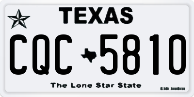 TX license plate CQC5810