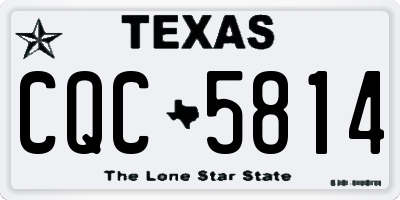 TX license plate CQC5814