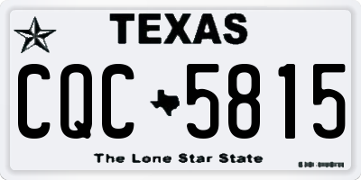 TX license plate CQC5815