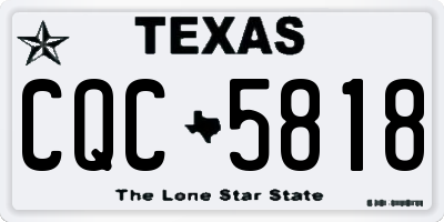 TX license plate CQC5818