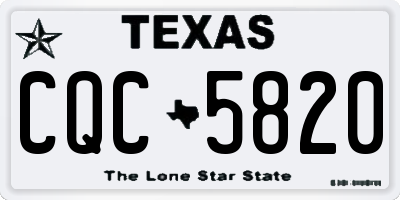 TX license plate CQC5820
