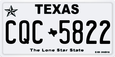 TX license plate CQC5822