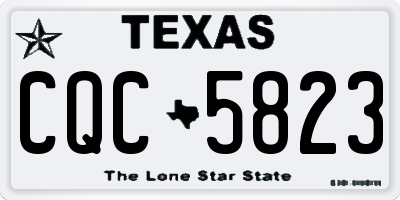 TX license plate CQC5823