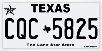 TX license plate CQC5825