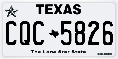 TX license plate CQC5826