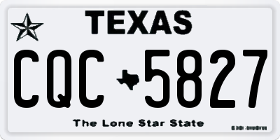 TX license plate CQC5827