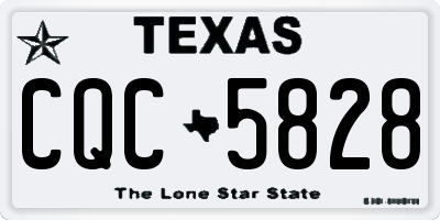 TX license plate CQC5828
