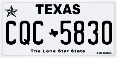 TX license plate CQC5830