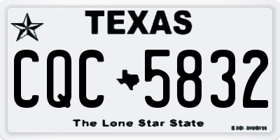 TX license plate CQC5832