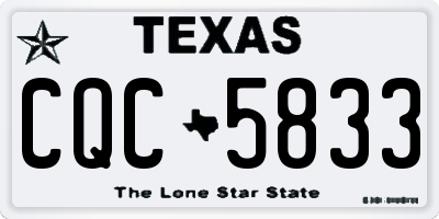 TX license plate CQC5833