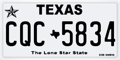 TX license plate CQC5834