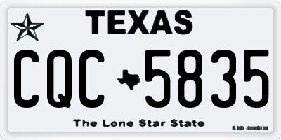 TX license plate CQC5835