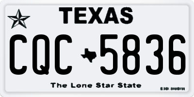 TX license plate CQC5836