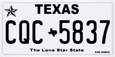TX license plate CQC5837