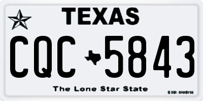 TX license plate CQC5843