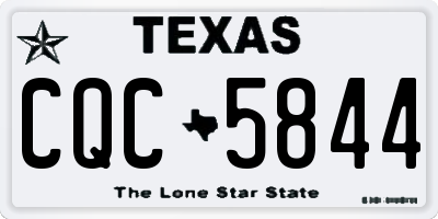 TX license plate CQC5844