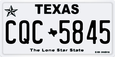 TX license plate CQC5845
