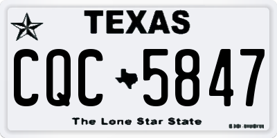 TX license plate CQC5847
