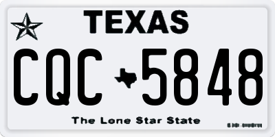 TX license plate CQC5848