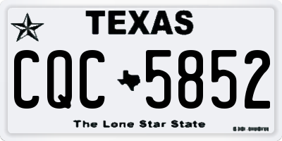 TX license plate CQC5852