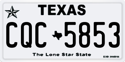 TX license plate CQC5853