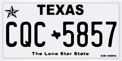 TX license plate CQC5857