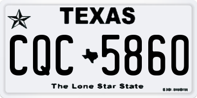 TX license plate CQC5860