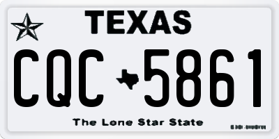 TX license plate CQC5861